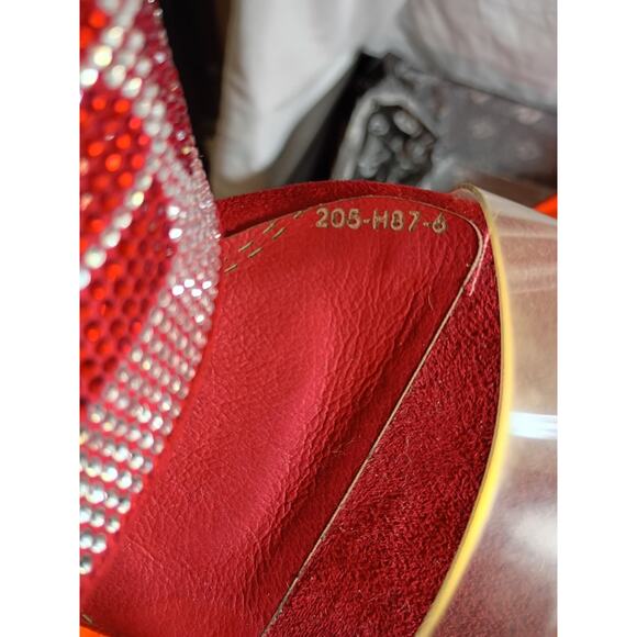 So real Heels Siler Rhinestone 6 Bling Logo Disco - Picture 13 of 14